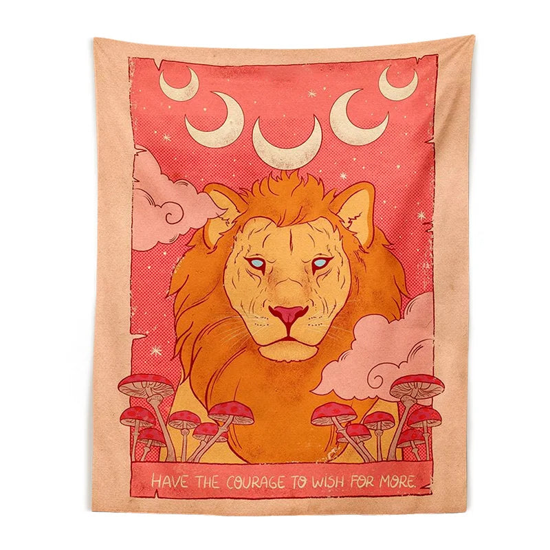 Pink Tarot Card Tapestry Wall Hanging Decor