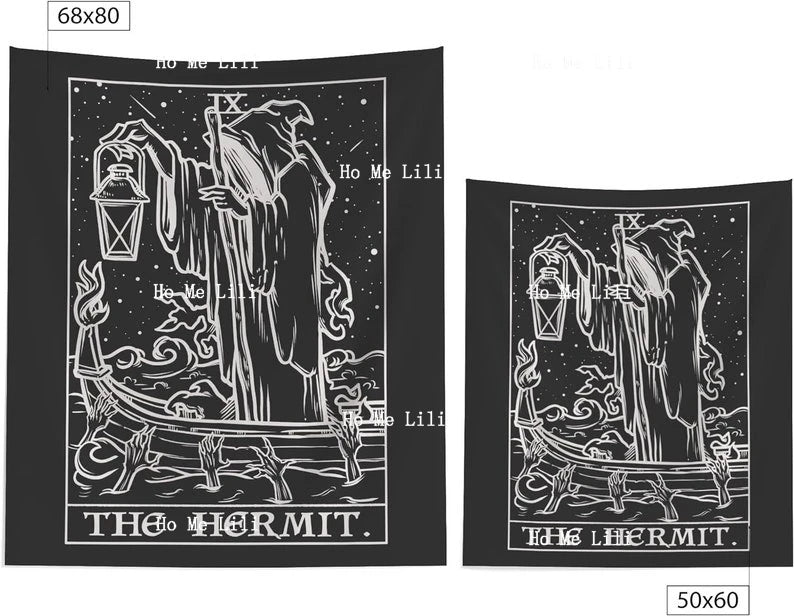 The Hermit Tarot Card Tapestry Decor