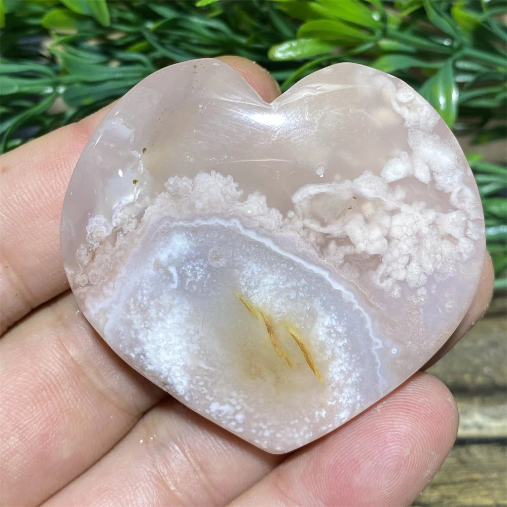 Agate Heart Natural Stone Crystal Quartz