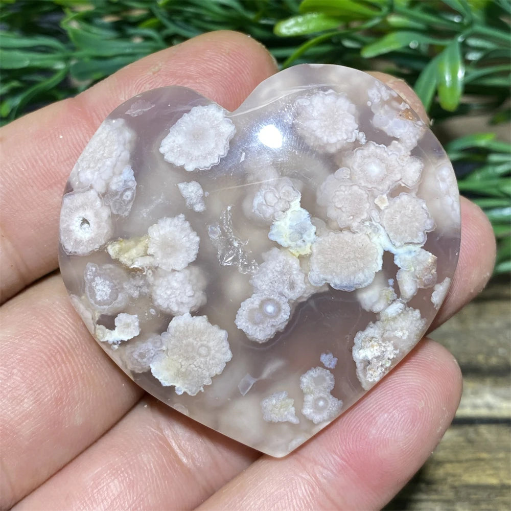 Agate Heart Natural Stone Crystal Quartz