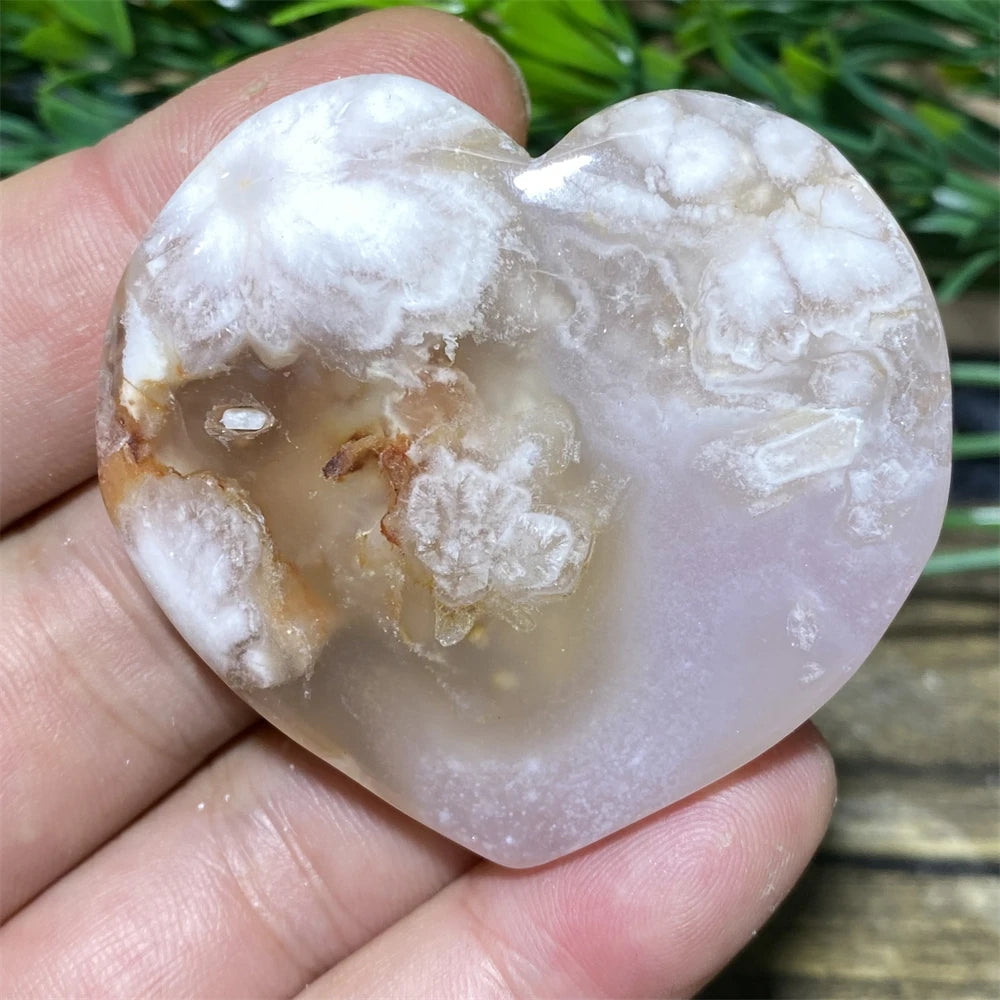 Agate Heart Natural Stone Crystal Quartz