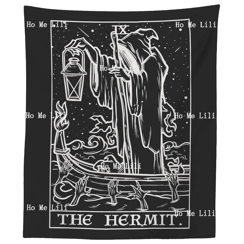 The Hermit Tarot Card Tapestry Decor