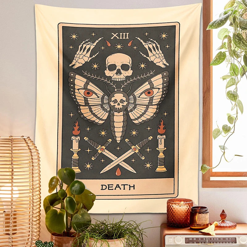 Moth Tarot tapestry Decor