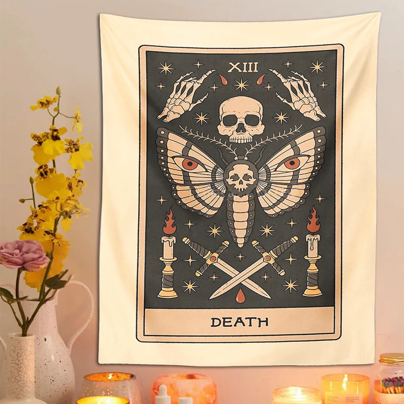 Moth Tarot tapestry Decor